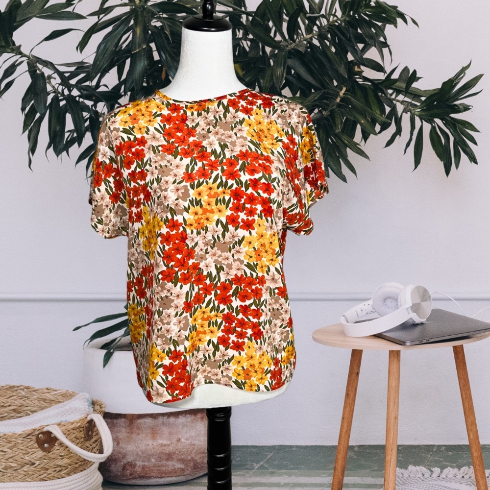 Vintage Floral Blouse